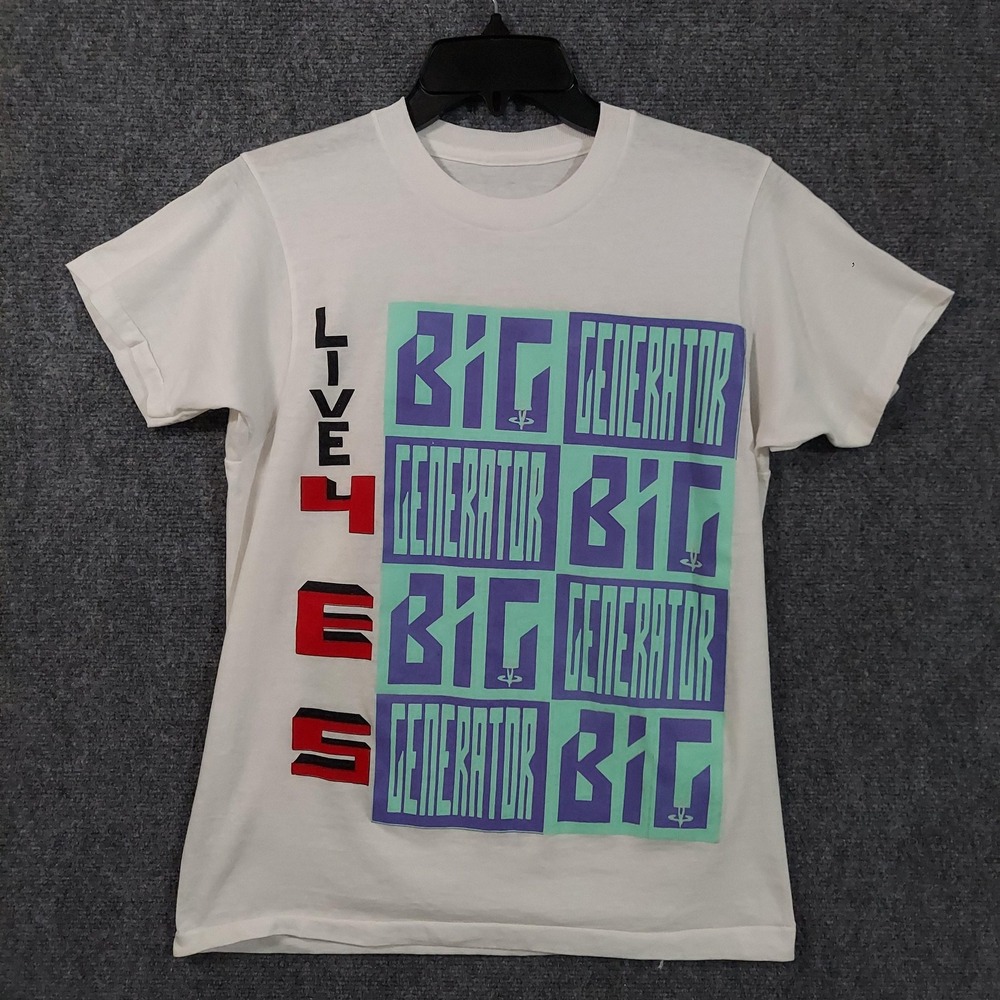 Vintage Yes‎ Shirt Mens Small Big Generator Live 4 Yes Band Single Stitch 80s